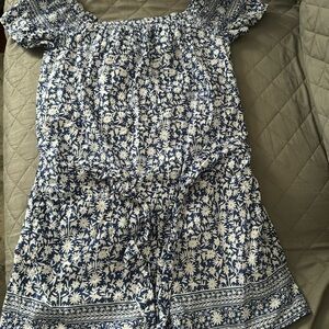 Vineyard Vines Otomi Print Tie Front Romper